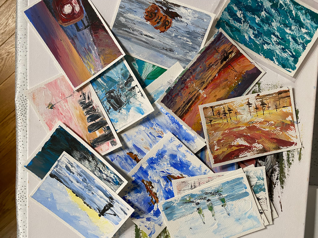 My first official project - Postcards!