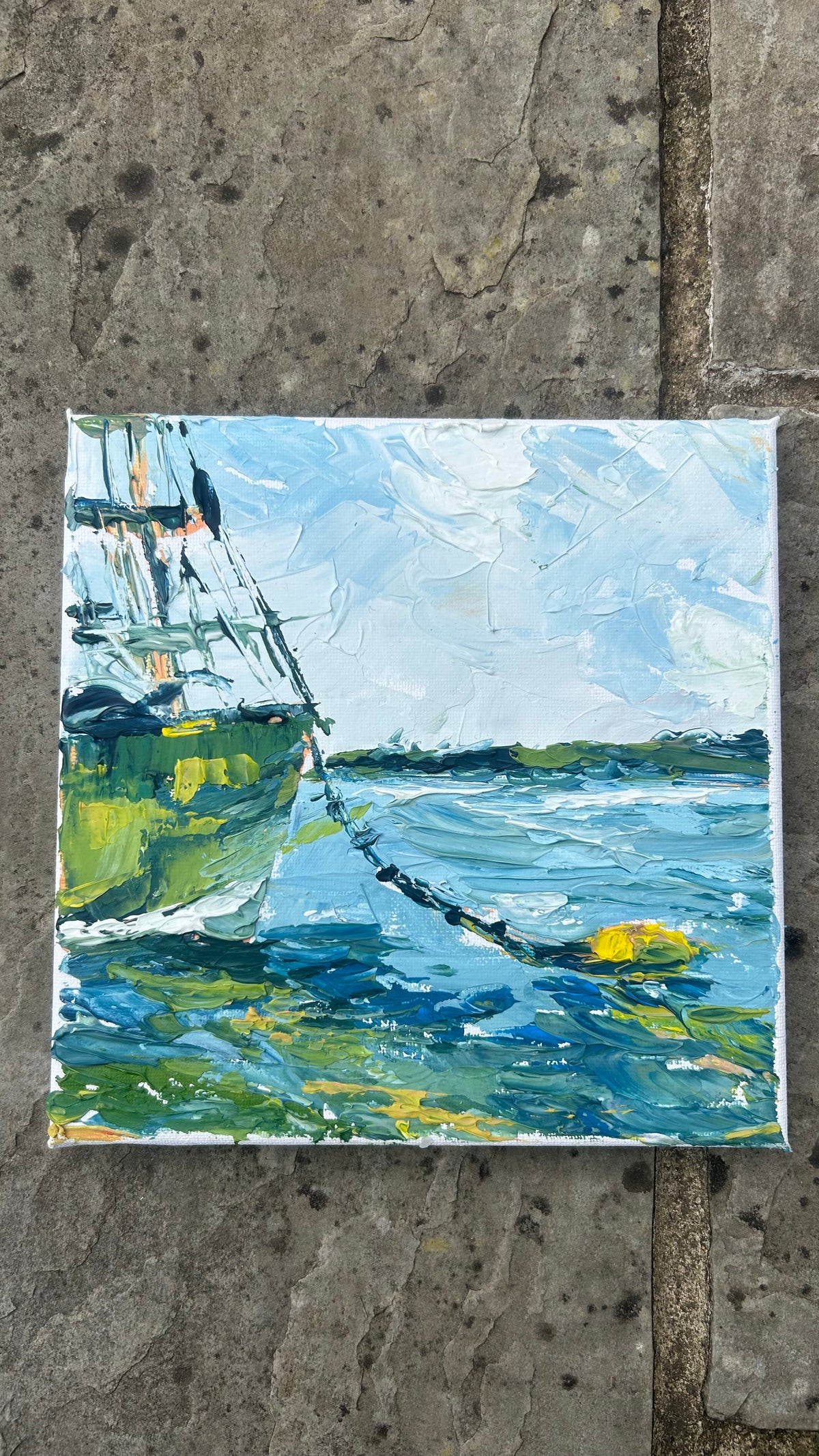“Green Fishing Boat”
