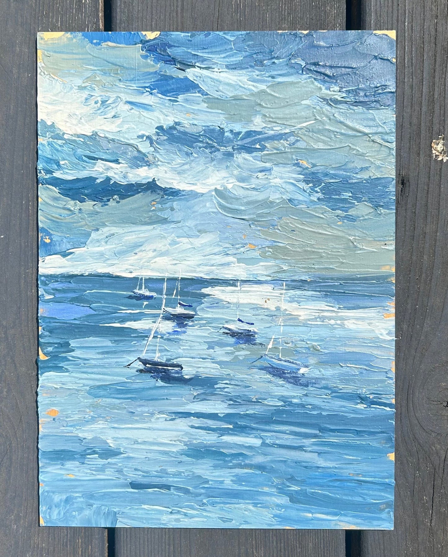 Blue moorings