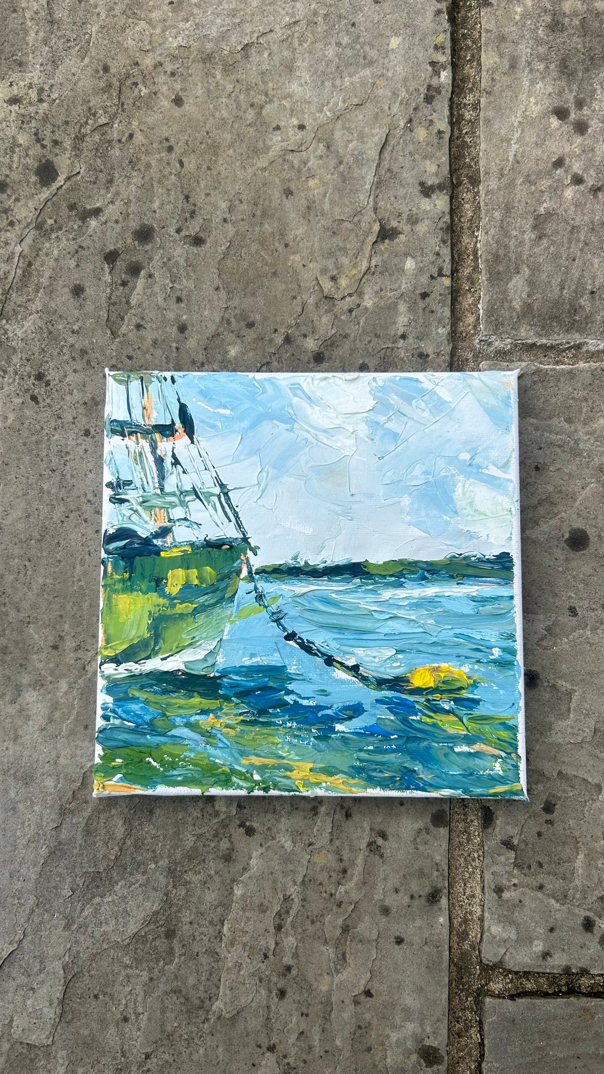 “Green Fishing Boat”